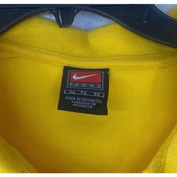 NIKE Team University of Michigan Maize Navy Golf Polo Gameday Mens XL - Picture 4 of 8